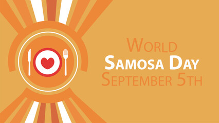 World Samosa Day vector banner design. Happy World Samosa Day modern minimal graphic poster illustration.