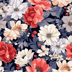 seamless flower, colorful wallpaper