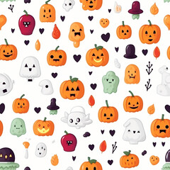 Halloween pattern cratoon design style.
