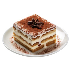 Obraz na płótnie Canvas Tiramisu, Italian dessert on isolated background