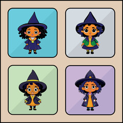 Hocus Pocus vector icon art set