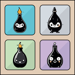Potion vector icon art set