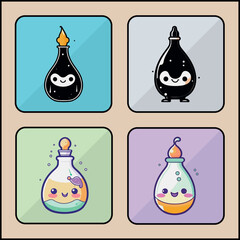 Potion vector icon art set