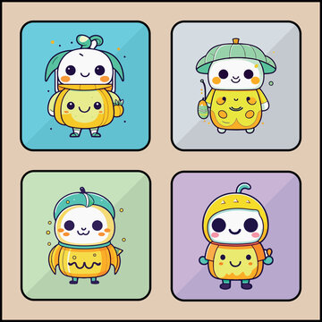 Trick or Treat vector icno art set