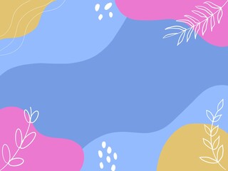 Hand-drawn blue background with a serene artistic touch