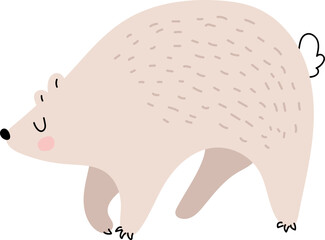 Cute Animal Illustration. Scandinavian Style