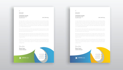 modern and minimal letterhead template design