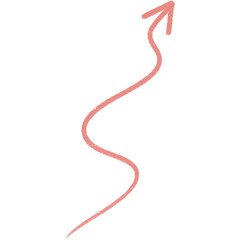 Hand drawn pink arrows, png.