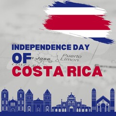 Premium Vector | Happy costa rica independence day september 15th celebration vector design illustration templates