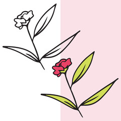 Flat modern flower icon, editable vector file for all of your graphic needs