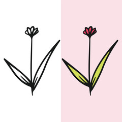 Flat modern flower icon, editable vector file for all of your graphic needs