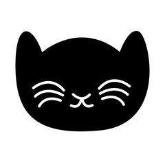 cat cute of international cat day solid icon