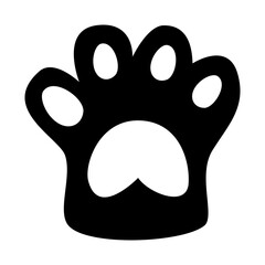 paws of international cat day solid icon