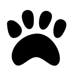 paw of international cat day solid icon