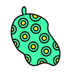 noni of tropical fruits filled icon style