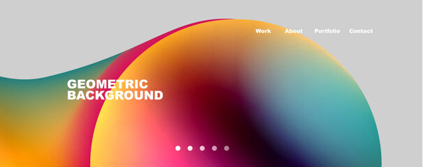 Round shapes and circles geometric abstract background. Vector Illustration For Wallpaper, Banner, Background, Card, Book Illustration, landing page