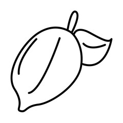 carrisa of tropical fruits outline icon style