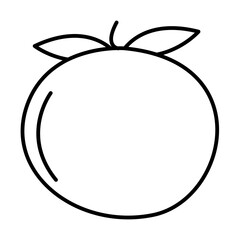 yuzu of tropical fruits outline icon style