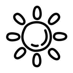 sun light of hand drawn nature icon style