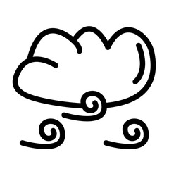 winding weather of hand drawn nature icon style