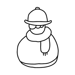 gentleman of professions character outline Icons