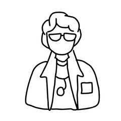 doctor of professions character outline Icons