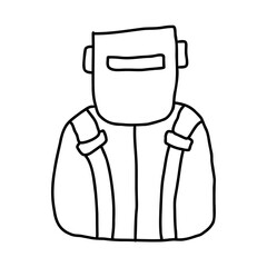 welder of professions character outline Icons