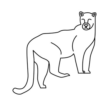 recommend clip art: puma of wild animal outline icon set