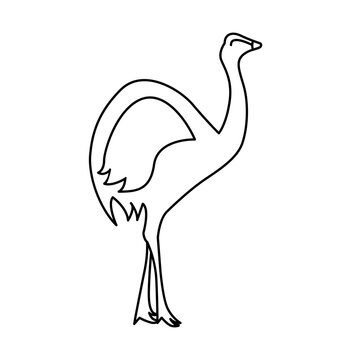 recommend clip art: rhea of wild animal outline icon set