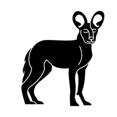 african wild dpg of wild animal solid icon set