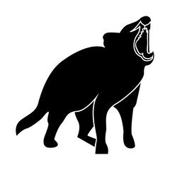 Tasmanian devil of wild animal solid icon set