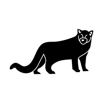 recommend clip art: puma of wild animal solid icon set