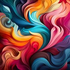 abstract colorful background with wavy shapes