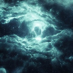 Naklejka na ściany i meble Nebula and galaxies in space. Abstract cosmos background