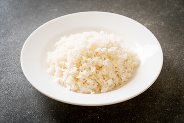 cooked rice on plate