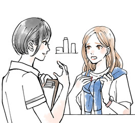 カウンセリングを受ける女性