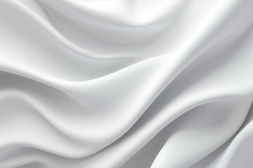 Obraz na płótnie Canvas White satin, linen textiles, jeans fabric curves wave lines background texture for web design , banner , business concept. Generative AI