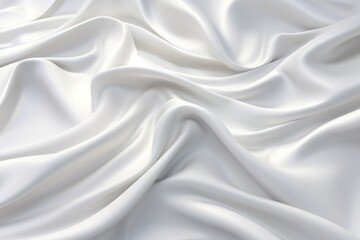 Obraz premium White satin, linen textiles, jeans fabric curves wave lines background texture for web design , banner , business concept. Generative AI