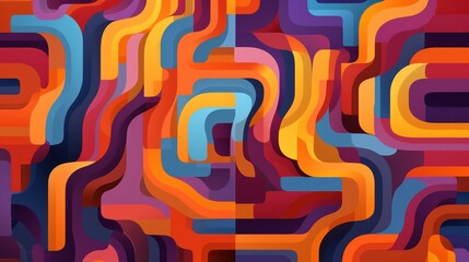 Abstract futuristic background, digital technology electronic maze background, Generative AI
