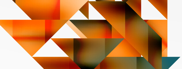 Obraz premium Captivating vector abstraction. Triangles interlock in mesmerizing dance, crafting dynamic geometric backdrop. Fusion of shapes and angles creates artful symphony of modern design