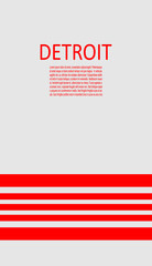 Detroit Red Wings ice hockey team uniform colors. Template for presentation or infographics.