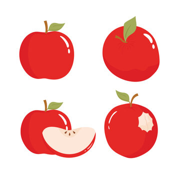 Apple Illustration Isolated In White Background