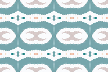 Ikat Damask Embroidery Background. Ikat Chevron Geometric Ethnic Oriental Pattern traditional.aztec Style Abstract Vector illustration.design for Texture,fabric,clothing,wrapping,sarong.