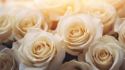 Illustration of closeup multiple rose background