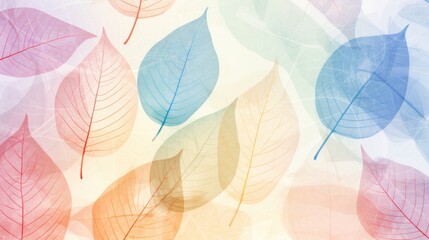 Obraz premium Macro of vein leaves transparent background texture, Generative AI