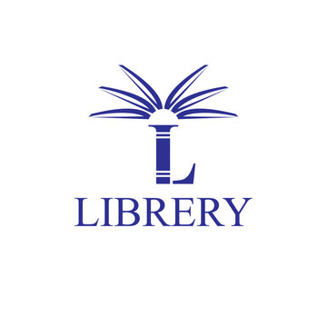 L  letter librery logo design.