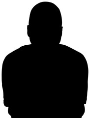 Digital png illustration of silhouette of man on transparent background