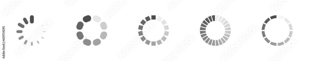 Poster download sign set. load icons set. load system. data load. loading bar. froze computer. vector stock