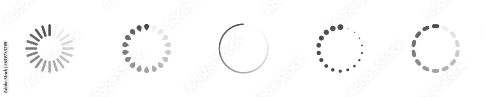 Poster download sign set. load icons set. load system. data load. loading bar. froze computer. vector stock
