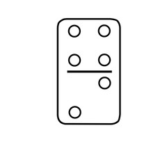 Domino game card outline 